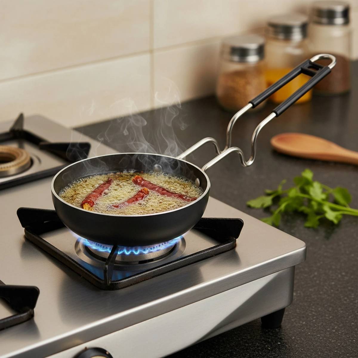 Rk Eco Iron Tadka Pan (Pre-Seasoned Pure Iron) Tadka Pan 12 cm diameter 0.2 L capacity — photo 4