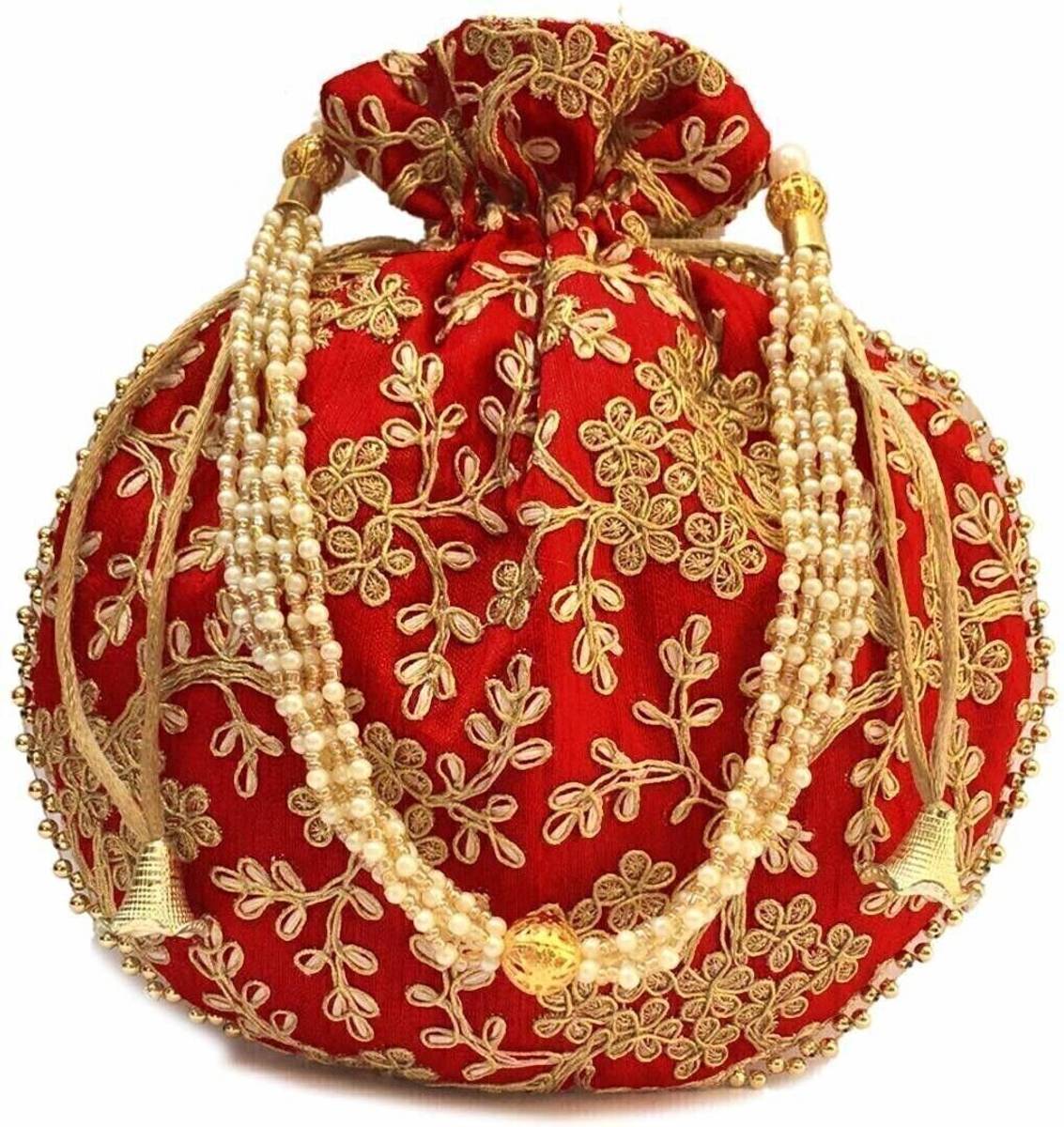 Gunjan Silk Embellished Fancy Potlis & Clutches Potli — photo 3