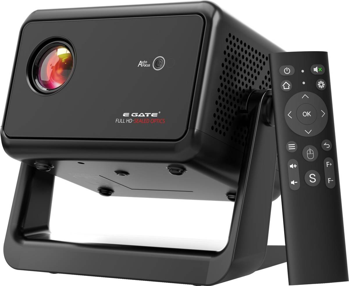 Duster 5X PRO Automatic Projector|Sealed Engine|500 ISO|Android 13 (12000 lm / 1 Speaker / Wireless / Remote Controller) Portable |100% Dust Proof Sealed Engine | Certified Netflix, 4K Support Certified Whale OS on Android| Fully Auto Projector