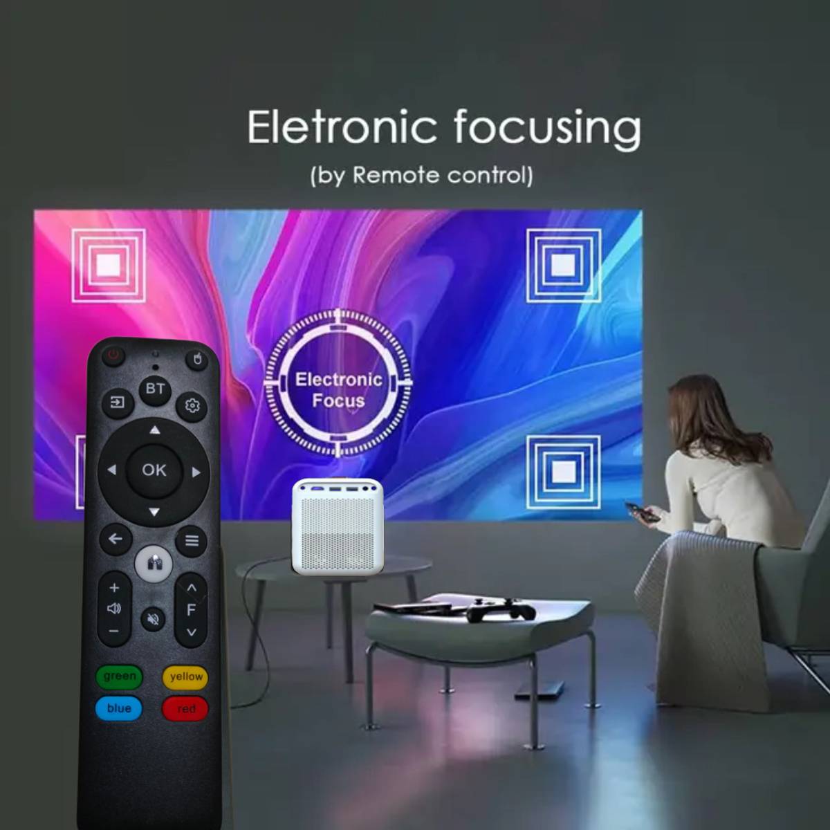 Omex M9 WI-FI Miracast 1280P HD Smart Home Theater LED Video Projector (2200 lm / 2 Speaker / Wireless / Remote Controller) Portable Projector — photo 2