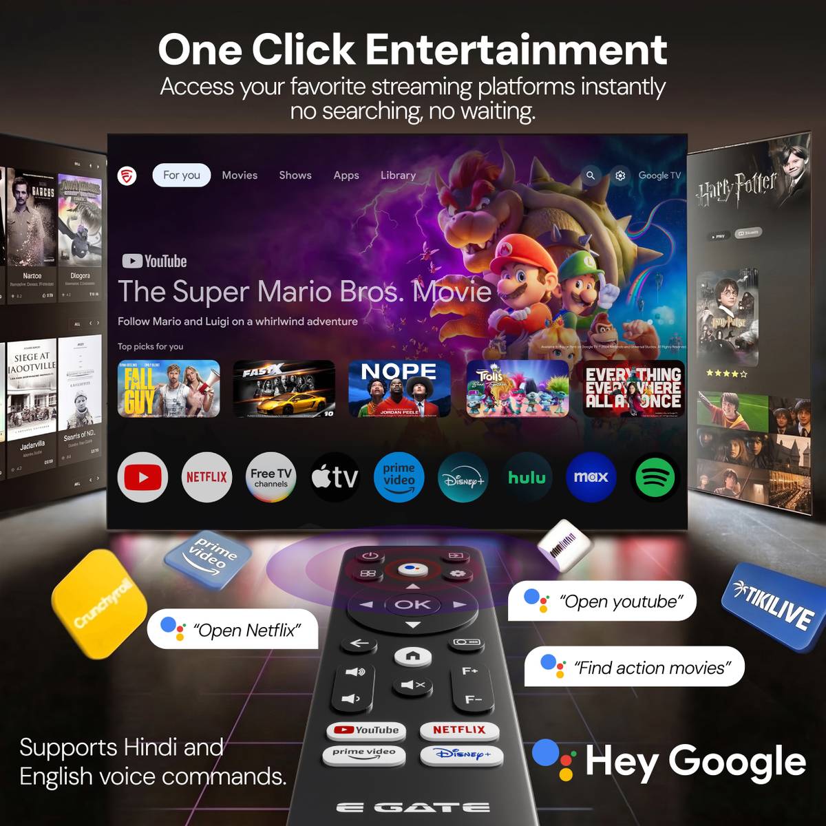 Zen 9X (20000 lm / 1 Speaker / Wireless / Remote Controller) Portable Google TV, Dustfree,Dolby AudioOfficial Certified Apps Netflix, Prime, 4K Ultra HD Brightest,
20W Bluetooth spekaer HDMI-ARC Home ,Theater Experience Projector Projector — photo 4