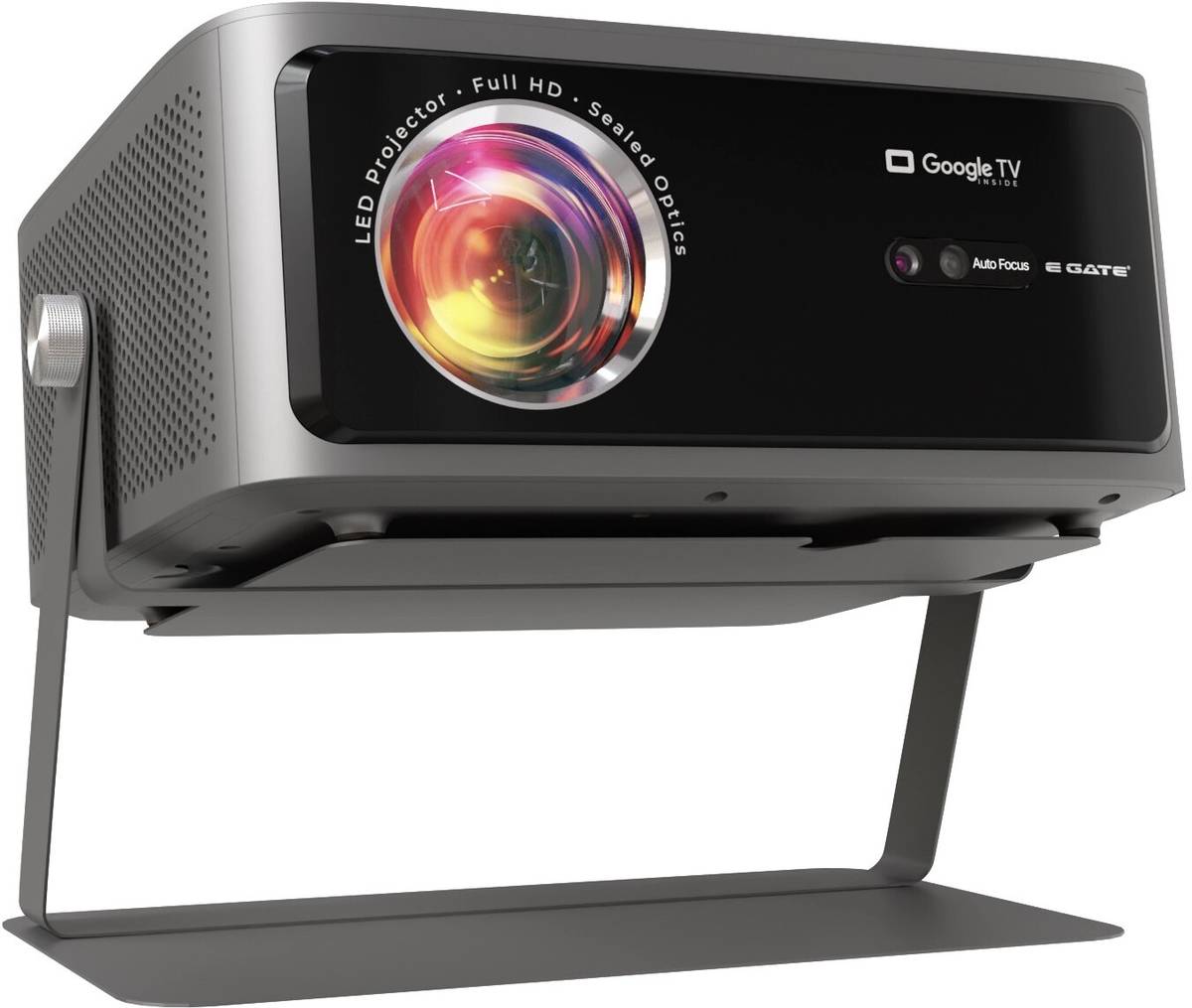 Egate Zen 12X Auto Projector| Google TV | Sealed Engine| 1080p | 1200 ISO (1200 lm / 2 Speaker / Wireless / Remote Controller) Portable Projector