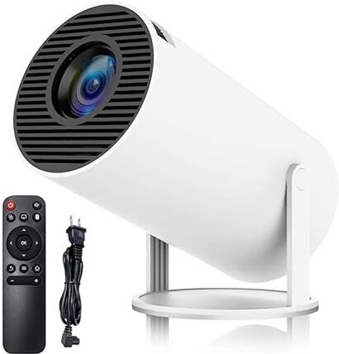 Steepify Smart Mini Projector with Android 11 | Native 720P HD Projector (4500 lm / 1 Speaker / Wireless / Remote Controller) Portable Projector