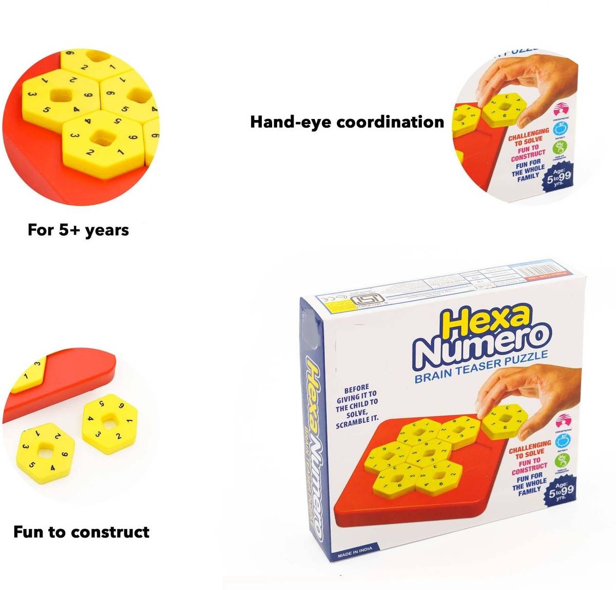 zokato Hexa Numero Brain Teaser Puzzle For Ages 5 Years & Above — photo 2