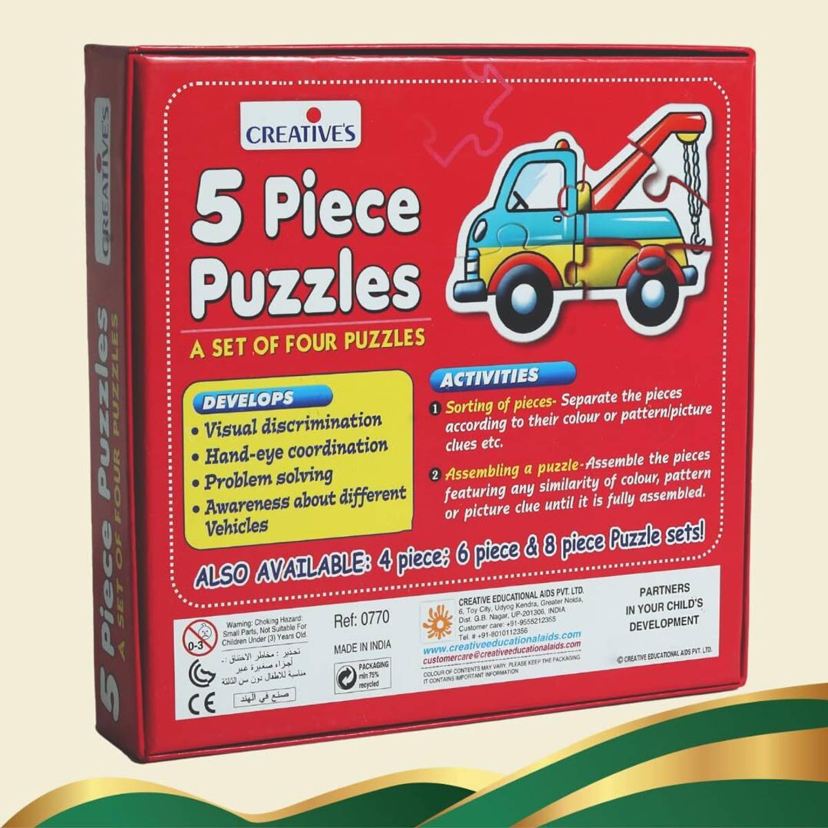 Creatives Creative’s 5 Piece Puzzles Vehicles Learning Toy Kids Education puzzles Ages 3+ — photo 5