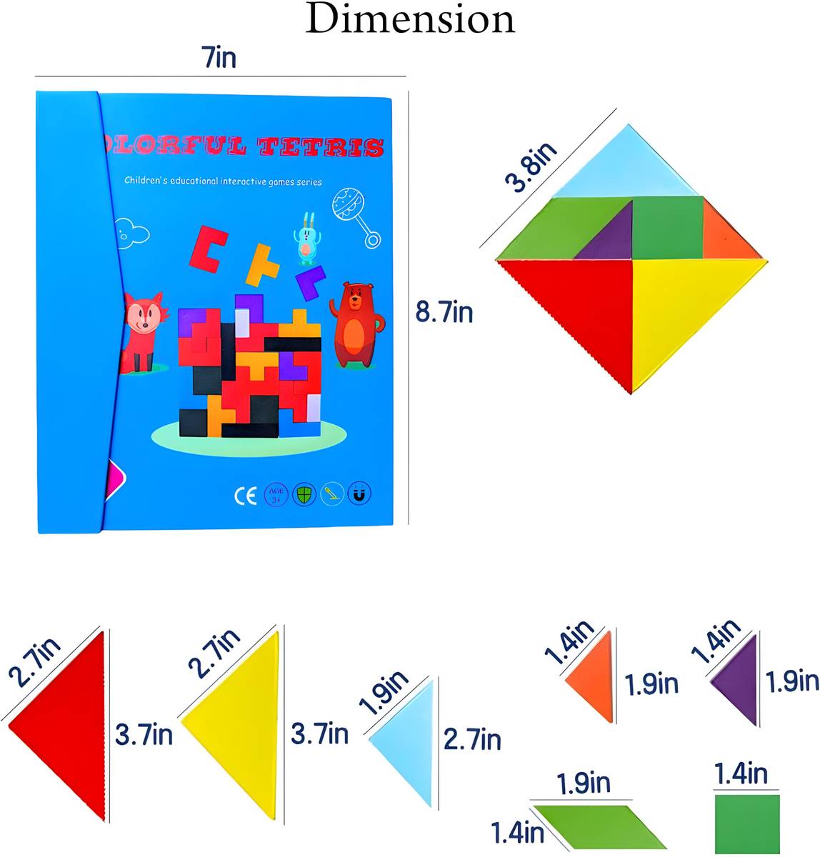 thanisha enterprises Tangram puzzle Toy for kids — photo 4