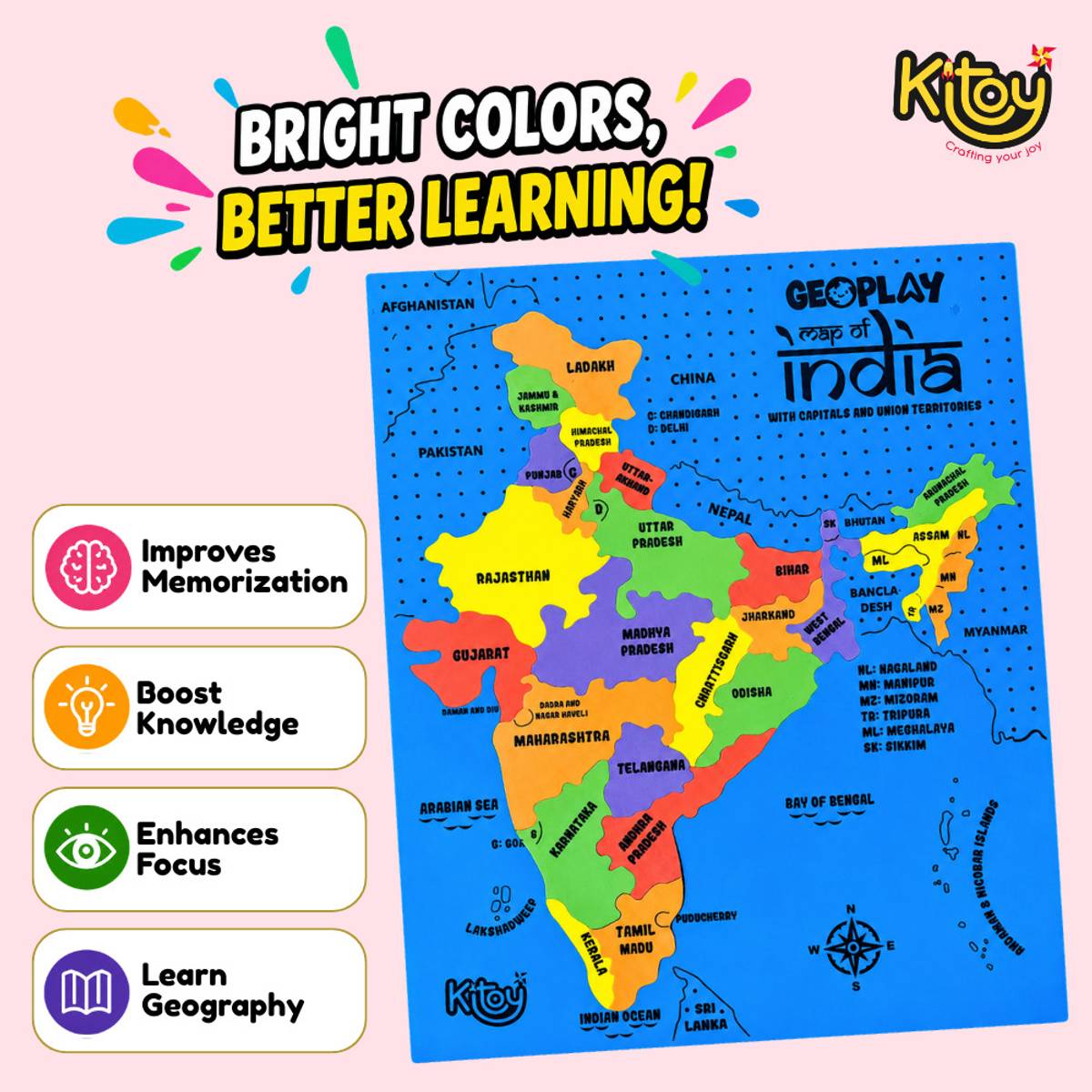 India Map Puzzle with Flags — photo 4