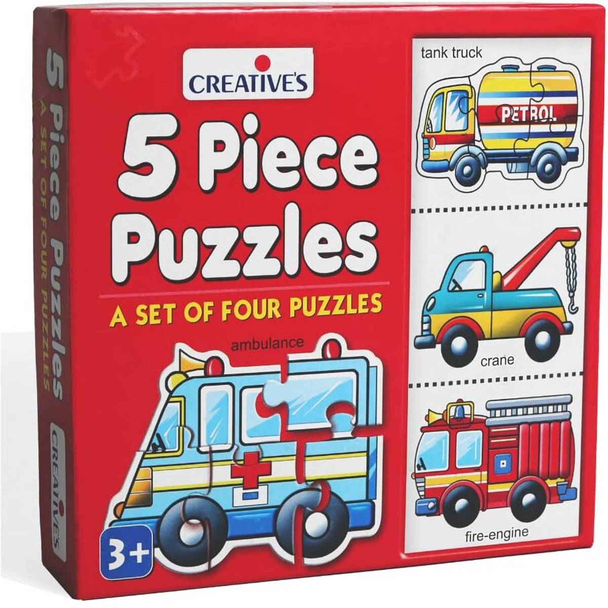 Creatives Creative’s 5 Piece Puzzles Vehicles Learning Toy Kids Education puzzles Ages 3+