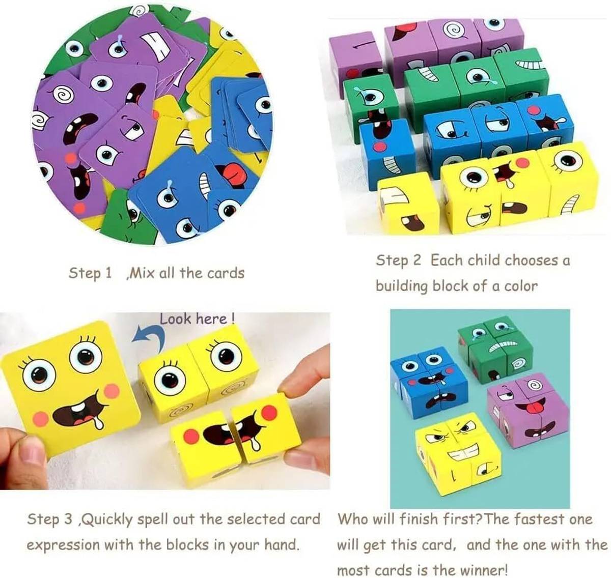 Learning Emotion Puzzle Cubes – Educational Toy for 3–5 Years — photo 3