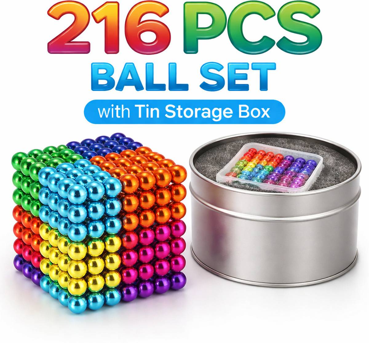Magnetic Balls New Trending 216 Pcs Ball Toys for Kids — photo 3