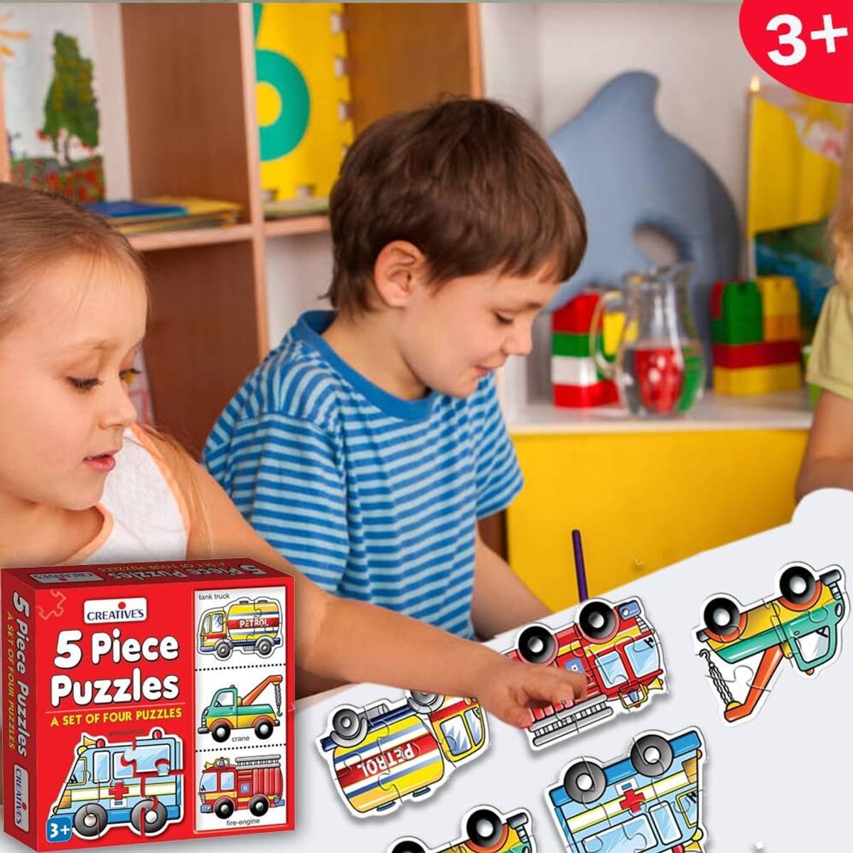 Creatives Creative’s 5 Piece Puzzles Vehicles Learning Toy Kids Education puzzles Ages 3+ — photo 2