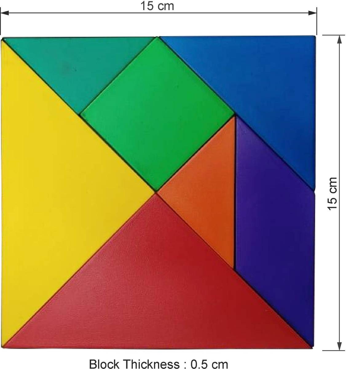 Wooden Tangram Puzzle Multicolor — photo 4