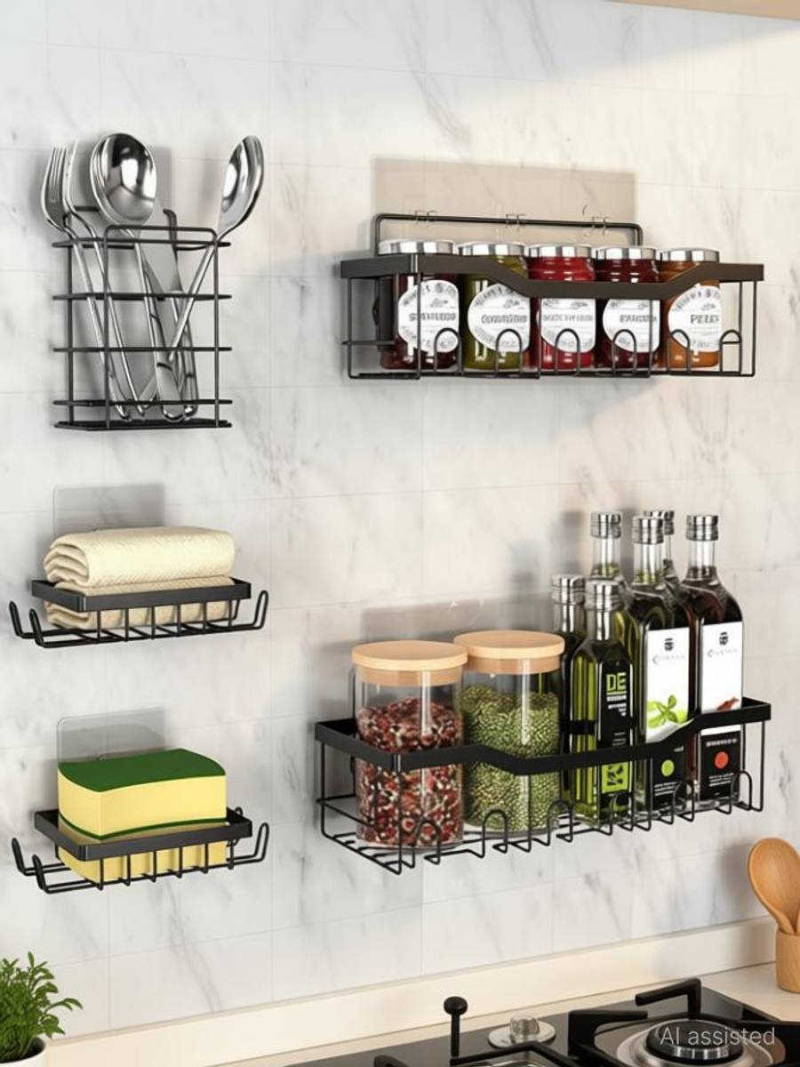 Containers Kitchen Rack Iron KITCHEN ACCESSORIES STORAGE ORGANIZERS 5 PCS SET — photo 2