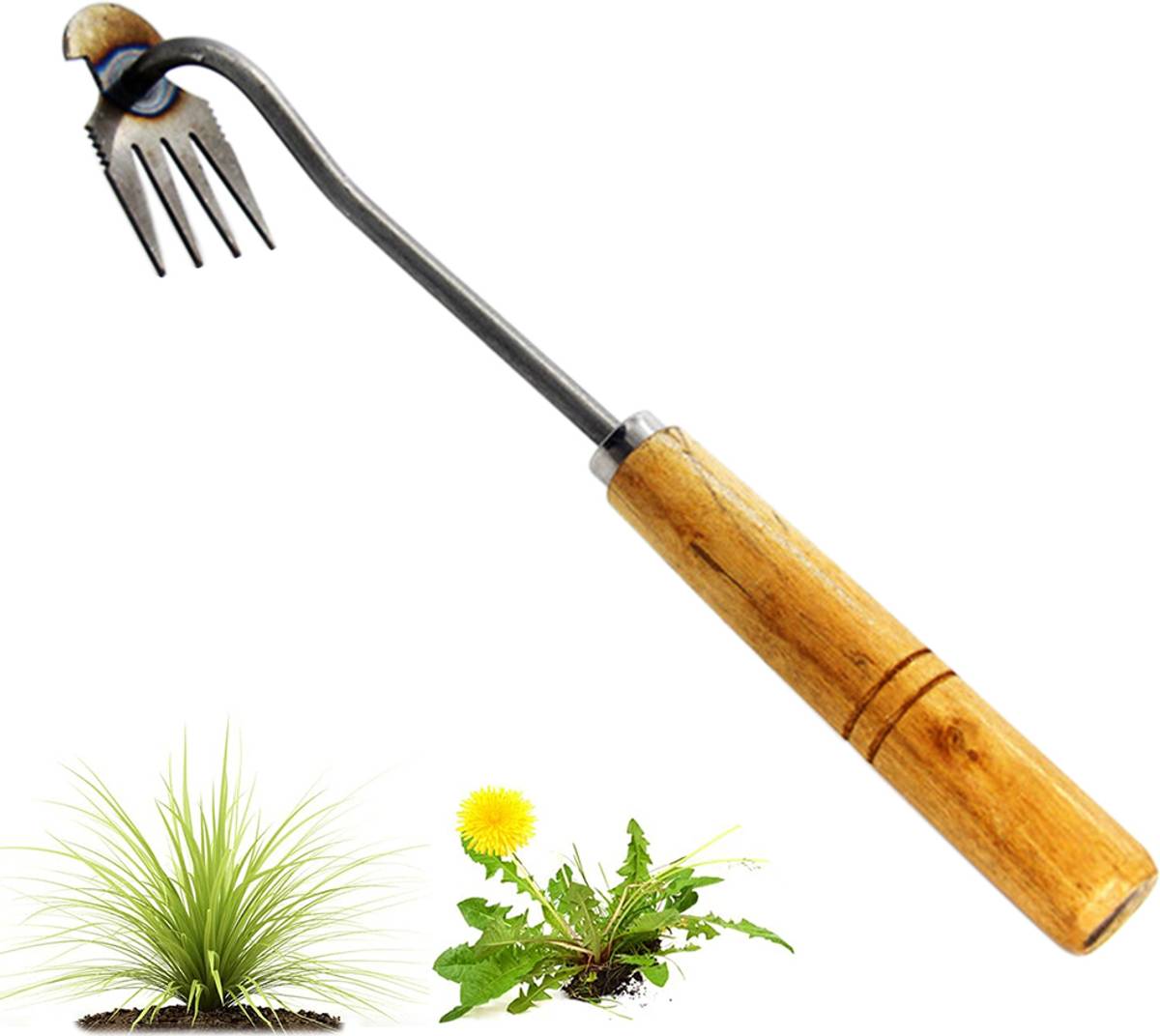 HASTHIP Weeder Hand Tool Four Claws Steel Lawn Gardening Garden Tool Kit