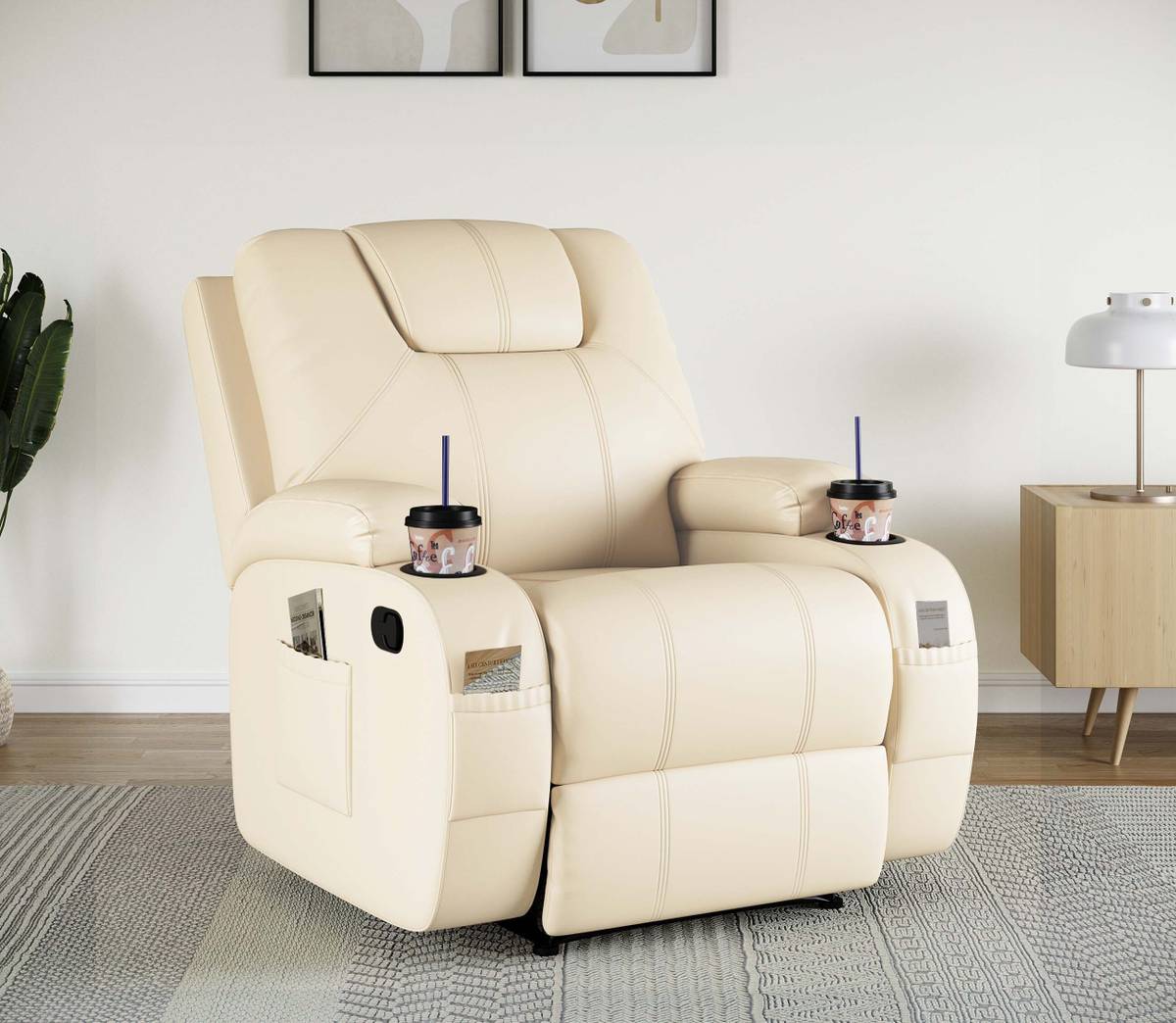 CARLTON LONDON Dream Leatherette Manual Recliner