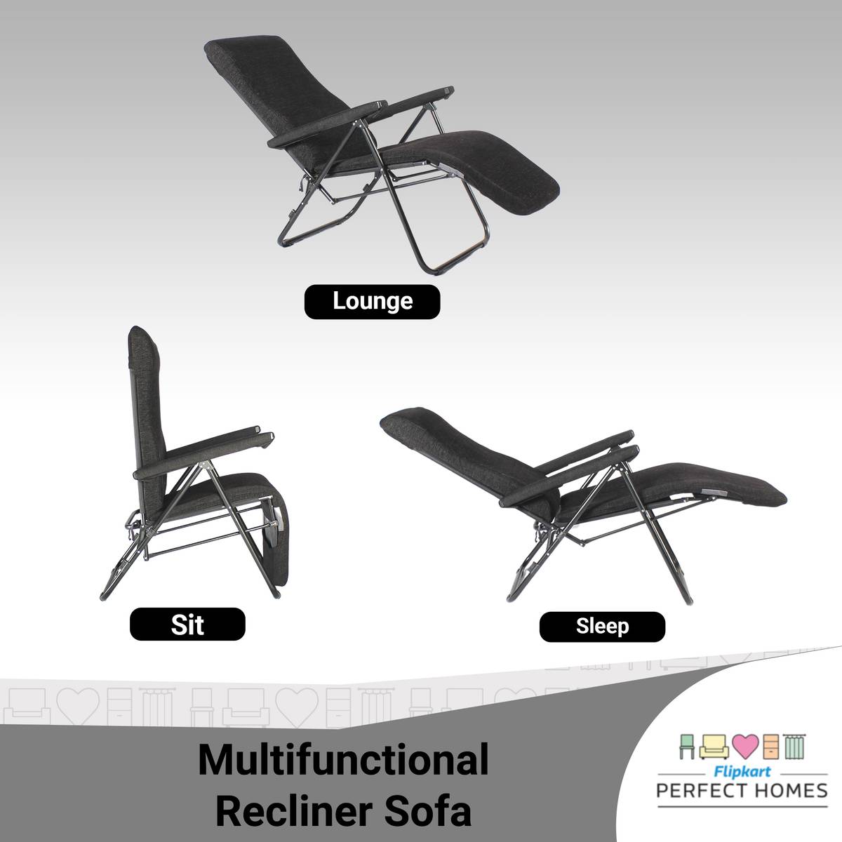 Flipkart Perfect Homes Fabric Manual Recliner — photo 2