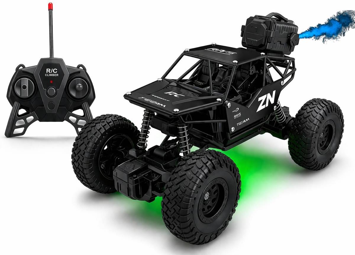 ZUNBELLA 4WD Remote Control Rock Crawler for Kids with Smoke Effect