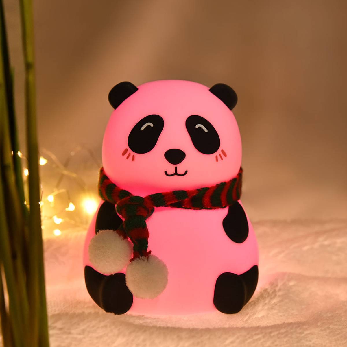Cute Panda Silicon USB Rechargeable Night Light Lamp with Gesture Control Sensor — photo 5