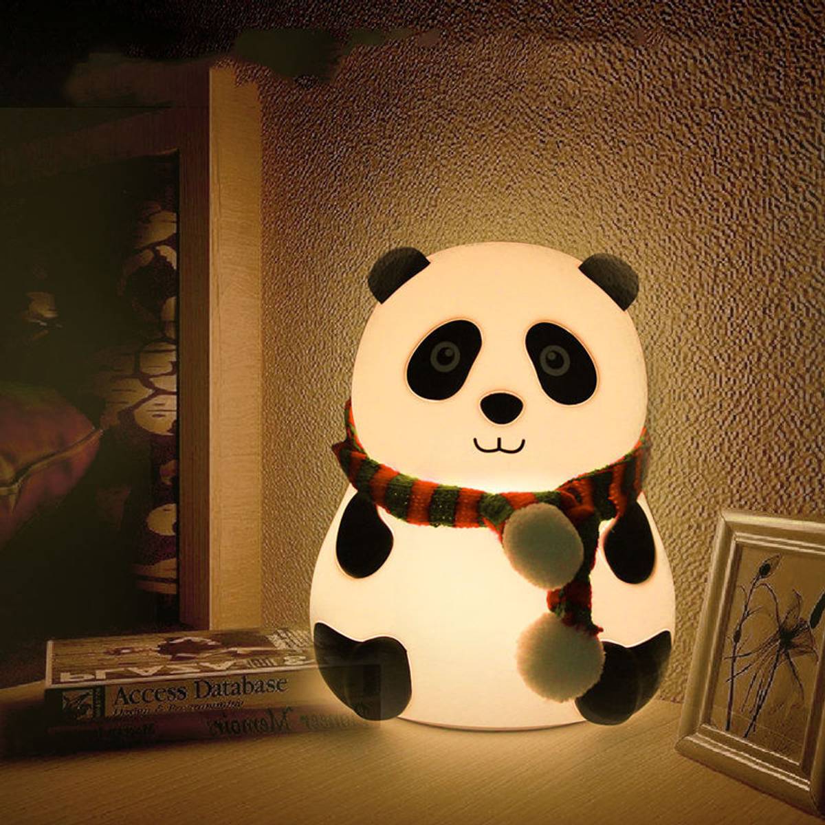 Cute Panda Silicon USB Rechargeable Night Light Lamp with Gesture Control Sensor — photo 3