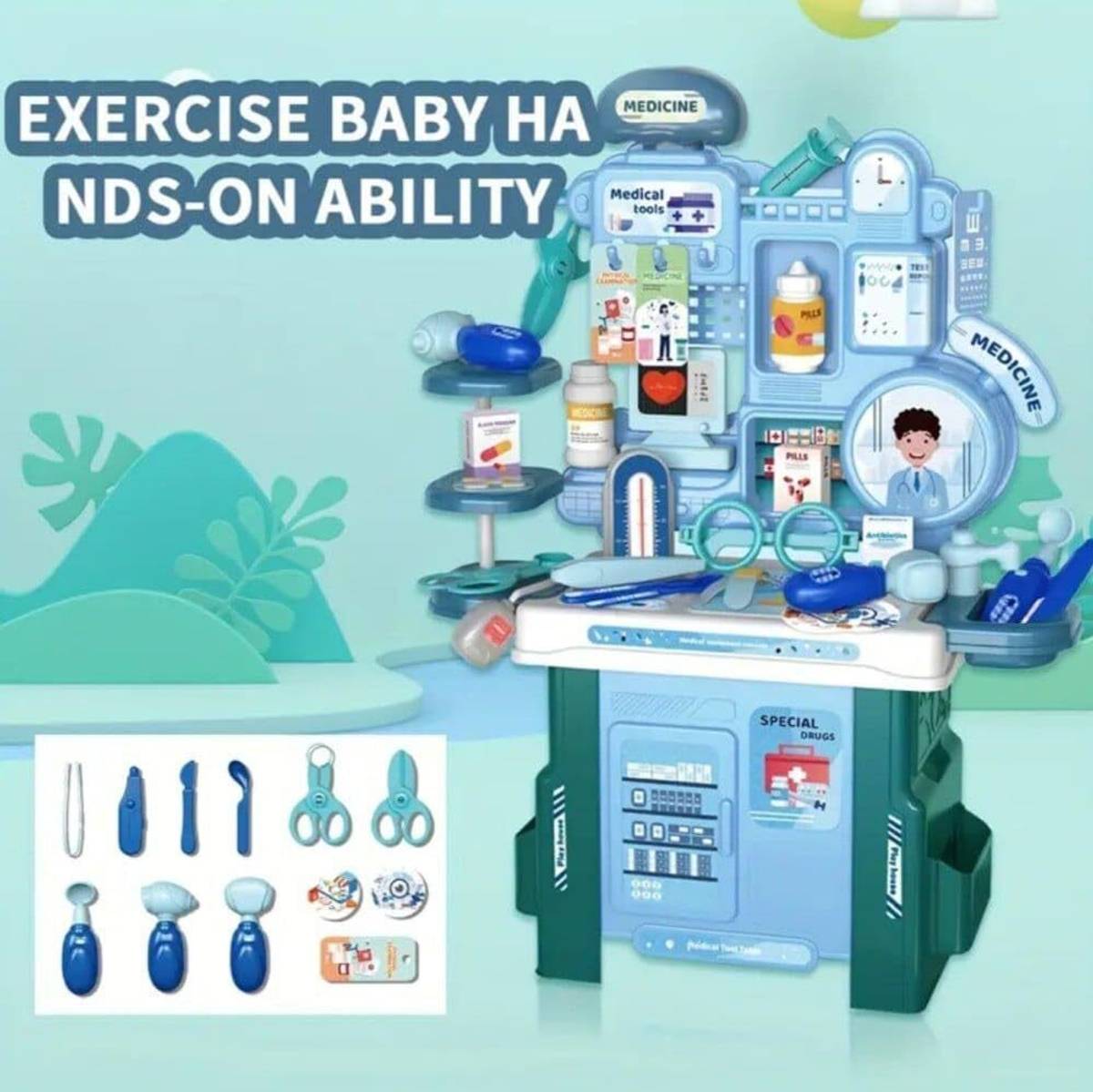 42 PCS Doctor Set for Kids Girl Boys 3 4 5 6 7 8 Years Old — photo 3