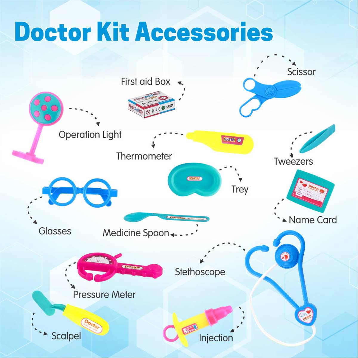 333MART Doctor Playset For Kids Boy & girl age 3 year+ Blue — photo 2