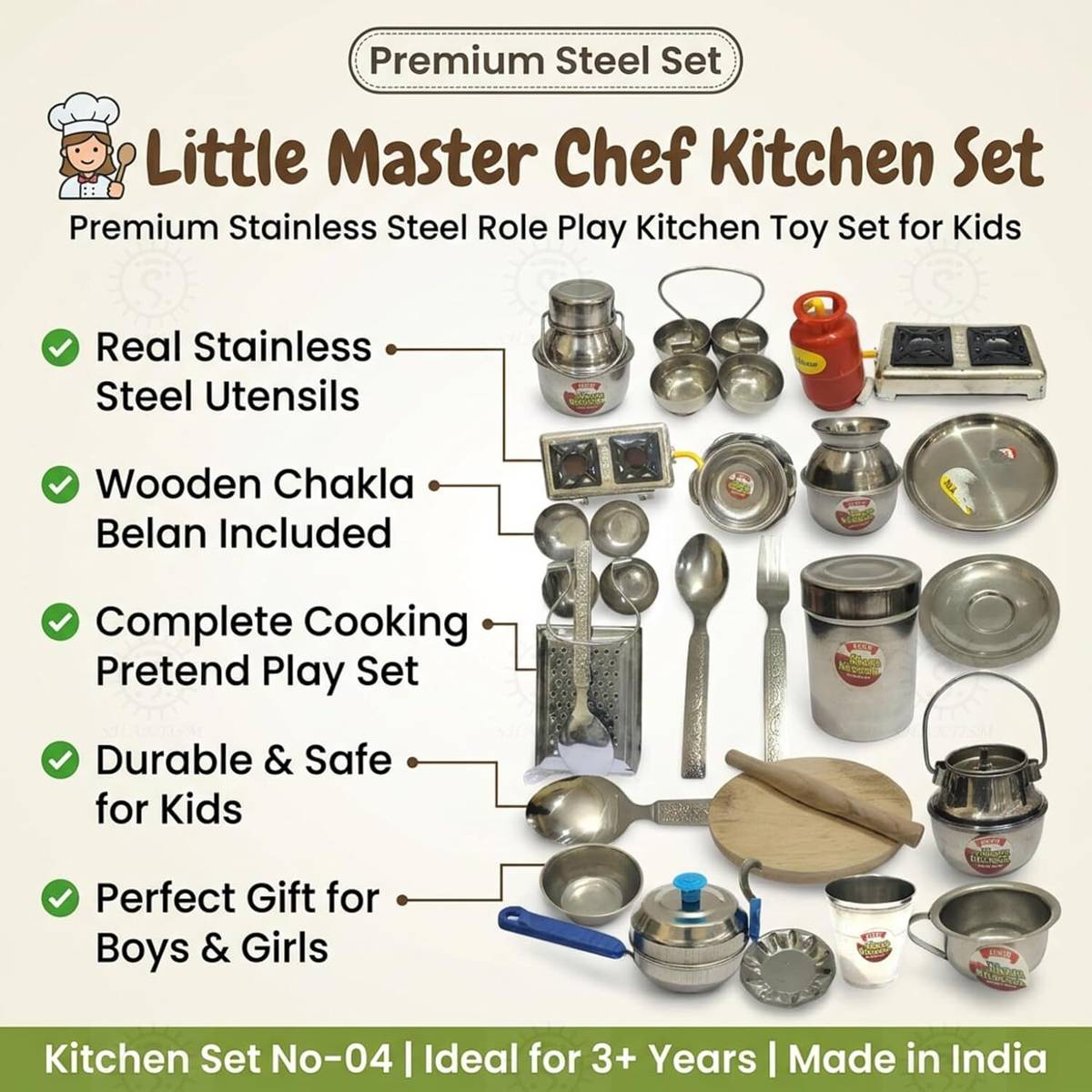 Steel Kitchen Set Toys for Kids — photo 5