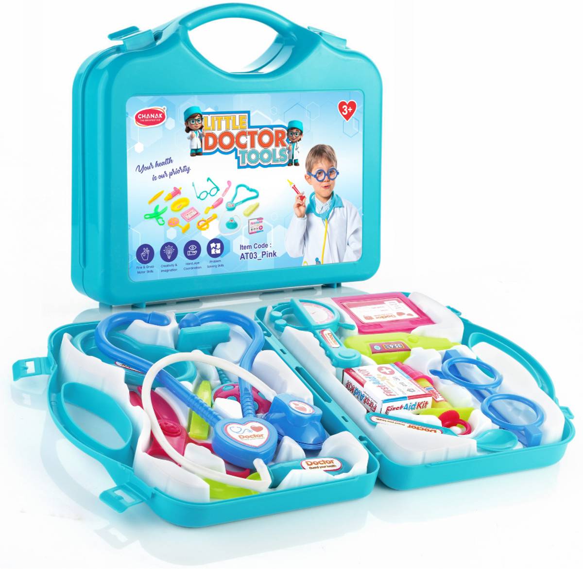 333MART Doctor Playset For Kids Boy & girl age 3 year+ Blue