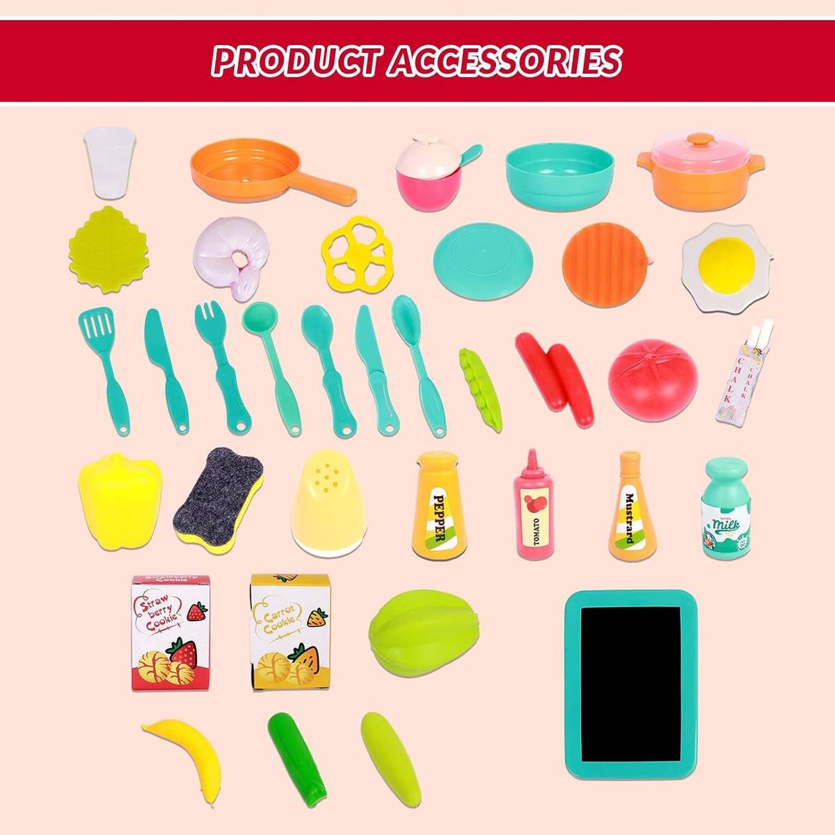 Kitchen-Play Set Toy for Kids Girls-42 Pcs — photo 5