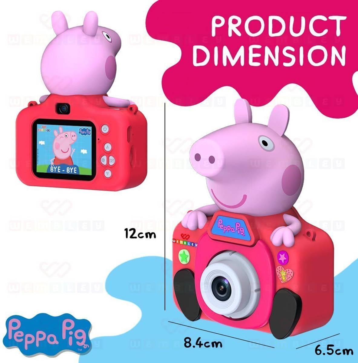Wembley Peppa Pig Kids Digital Camera Mini Compact for Girls Boys 4 5 6 7 Selfie Camera — photo 3