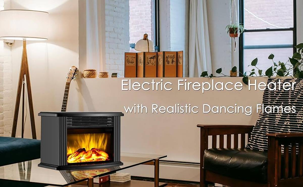 Gokich Compact Electric Flame Heater, Stylish Portable Fireplace Heater for Cozy Warmth Fan Room Heater — photo 5