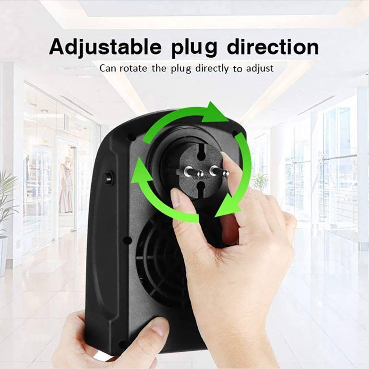 NUVIO IVV®-JU7-Wall-outlet Electric Handy Air Heater Warm Blower Room Fan Stove Fan Room Heater — photo 5