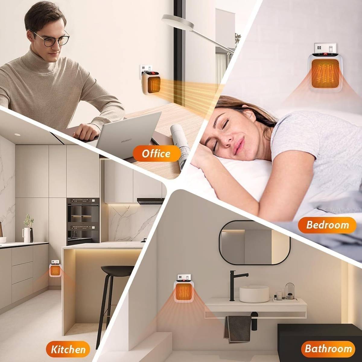 Radhe SH0P PLUS Electric New Handy Heater Turbo Wall-Outlet 800 Watts Fan Room Heater — photo 3