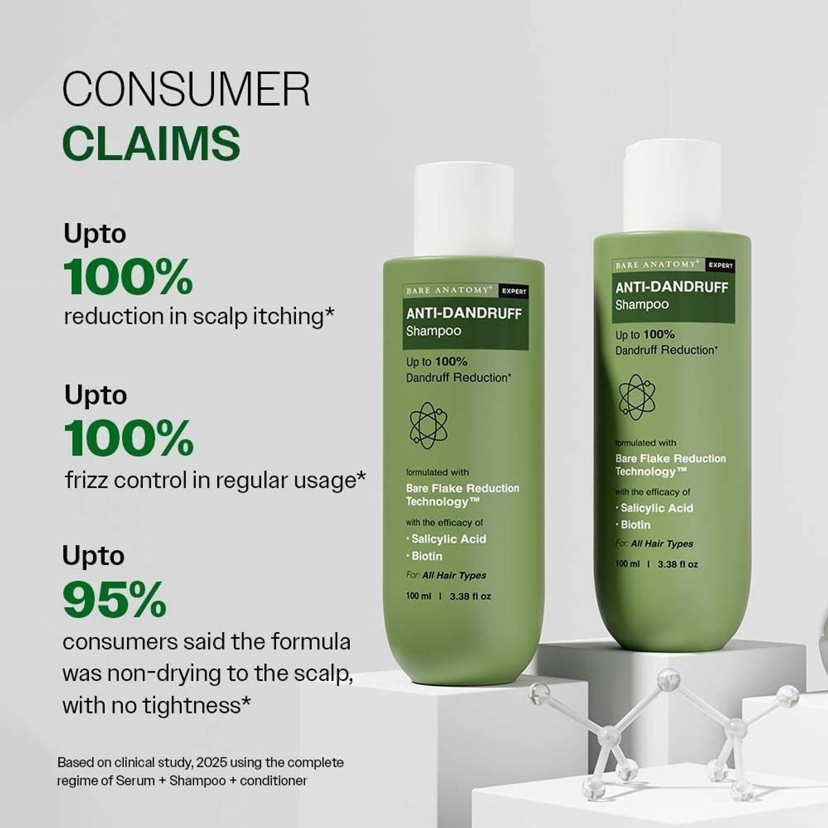 BARE ANATOMY Anti-Dandruff Shampoo - Upto 100% Dandruff Reduction with Salicylic Acid, Biotin — photo 4