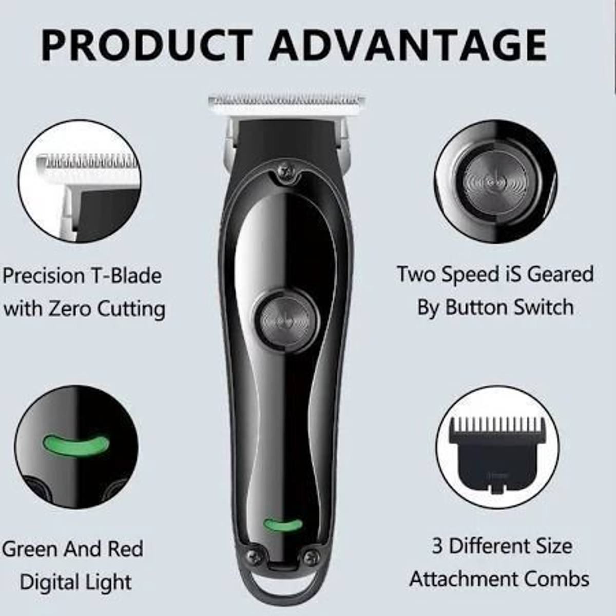 Dazzel Flex Beard Mustache Trimmer High Power Hair Clipper Electric Hair Cutting Tool  Shaver For Men — photo 3