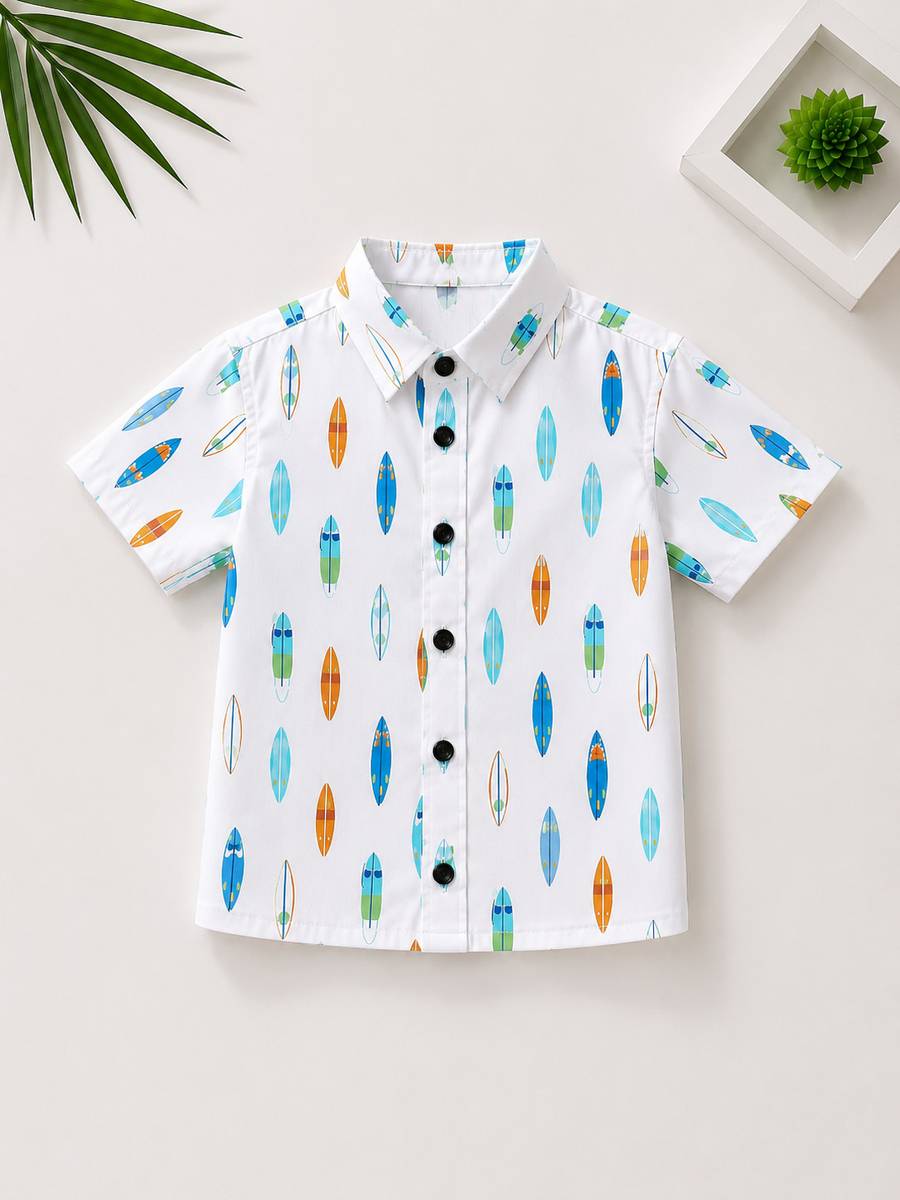 Flyway Boys Printed Casual White Shirt — photo 2
