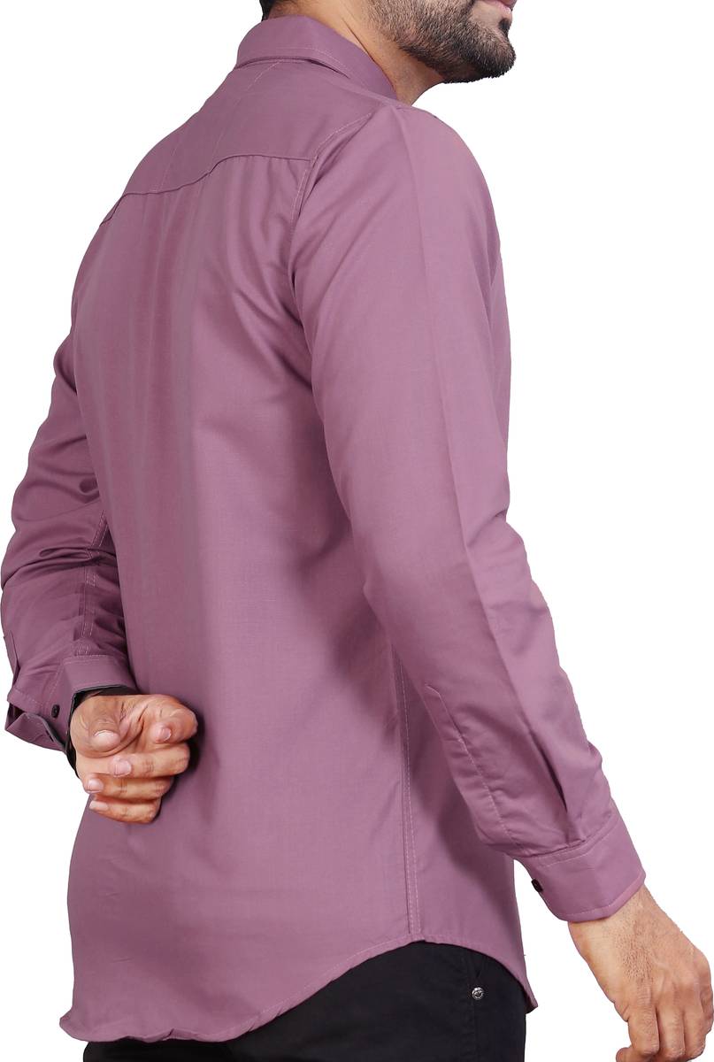 METRONAUT Men Solid Formal Purple Shirt — photo 2