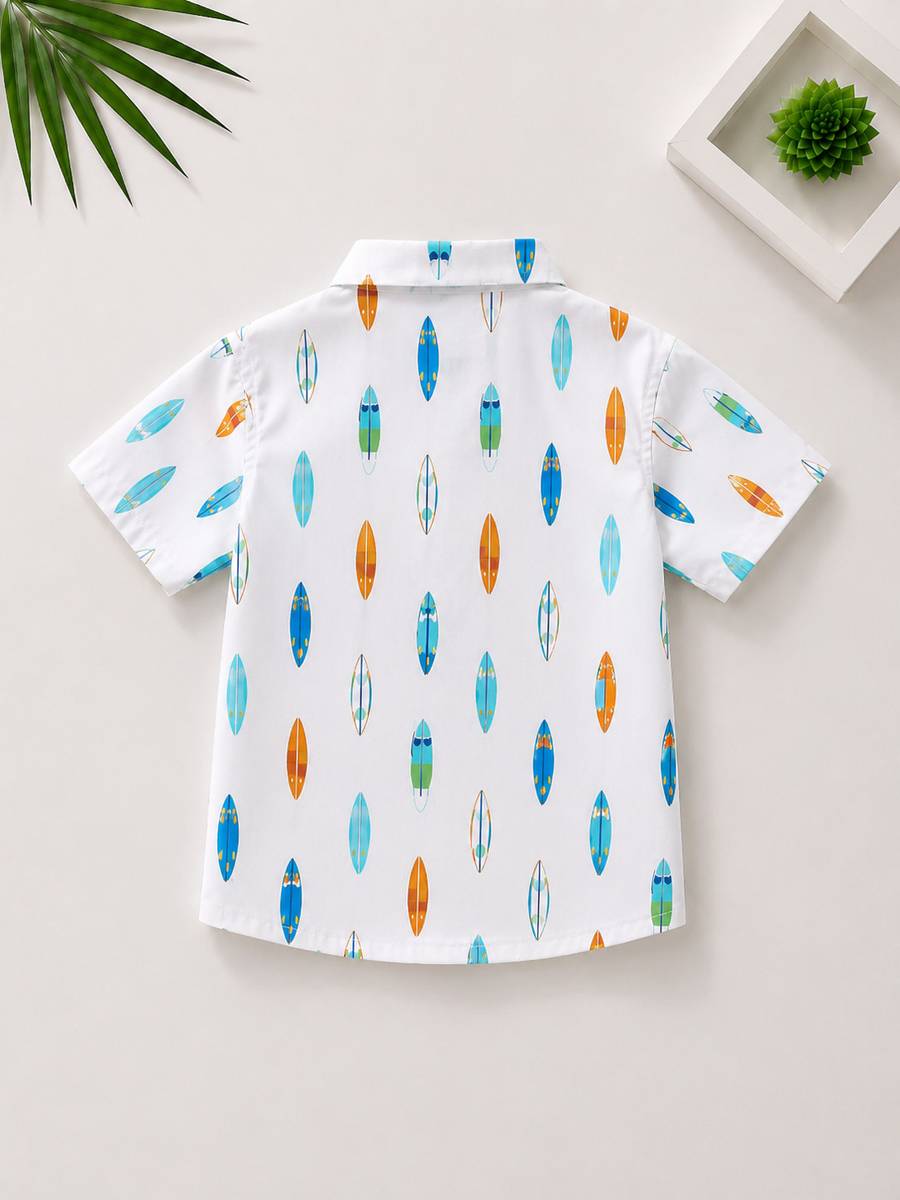 Flyway Boys Printed Casual White Shirt — photo 3