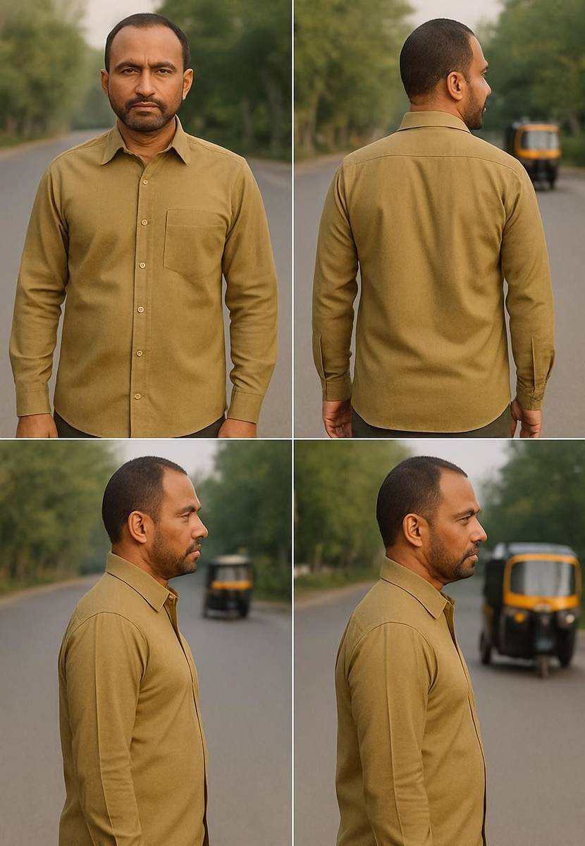 Men Solid Formal Khaki Shirt — photo 4