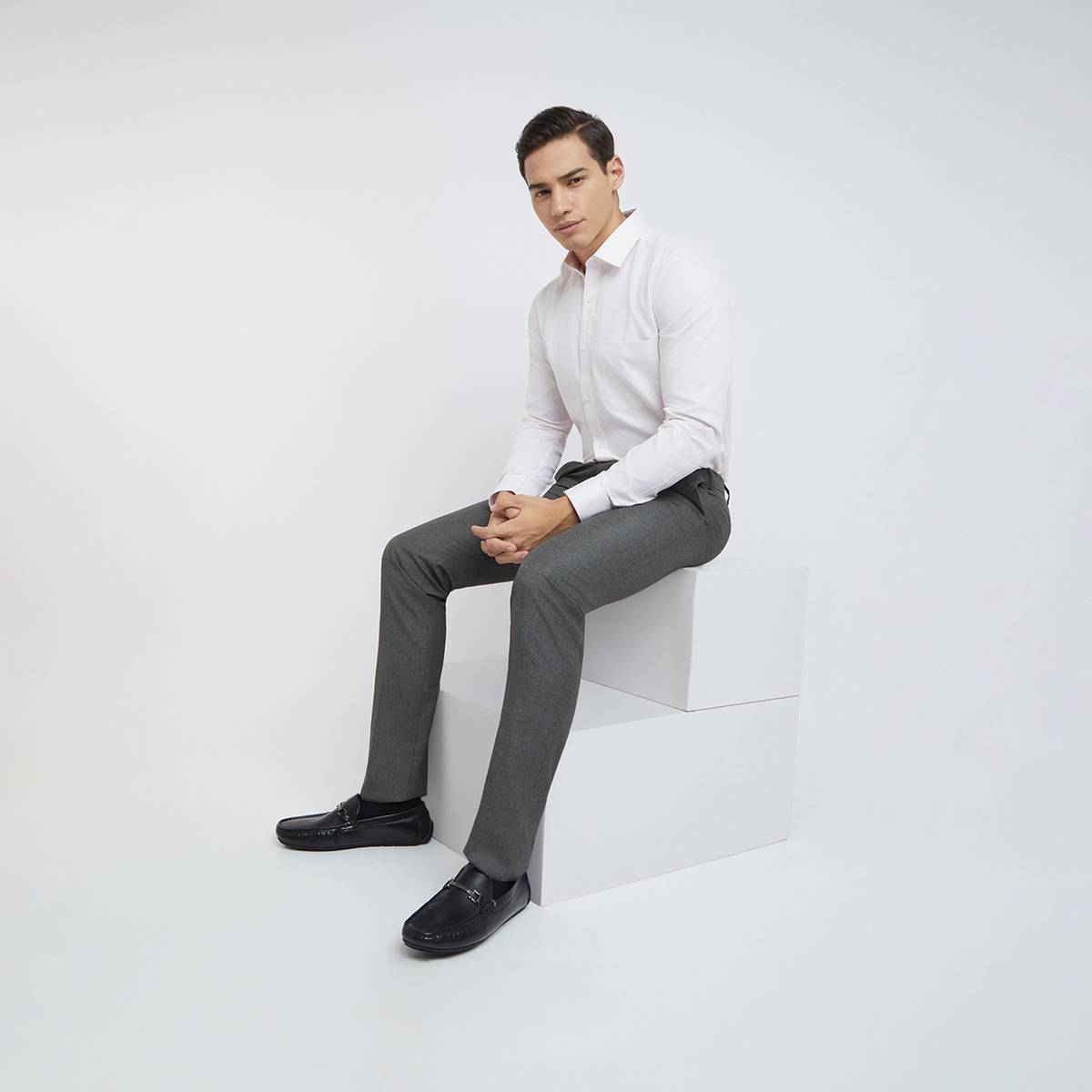 Men Checkered Formal Red Shirt — photo 5