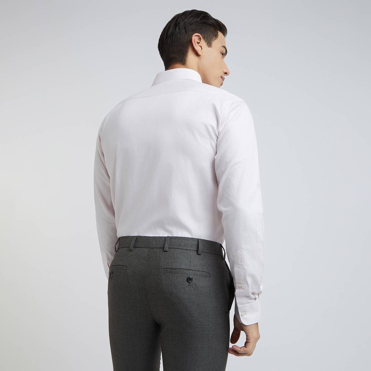 Men Checkered Formal Red Shirt — photo 4
