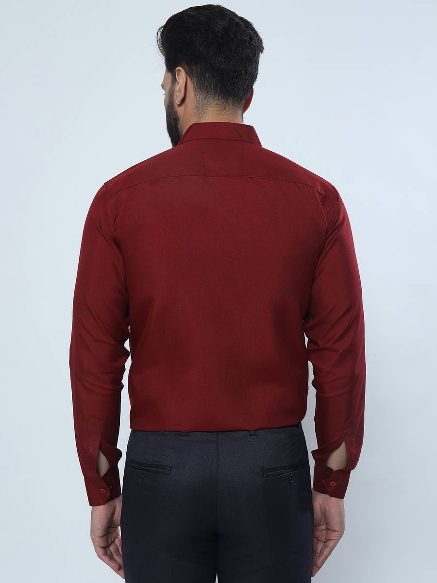 YOUTH FIRST INDIAN BRAND Men Solid Formal Maroon, Green, Black Shirt — photo 3