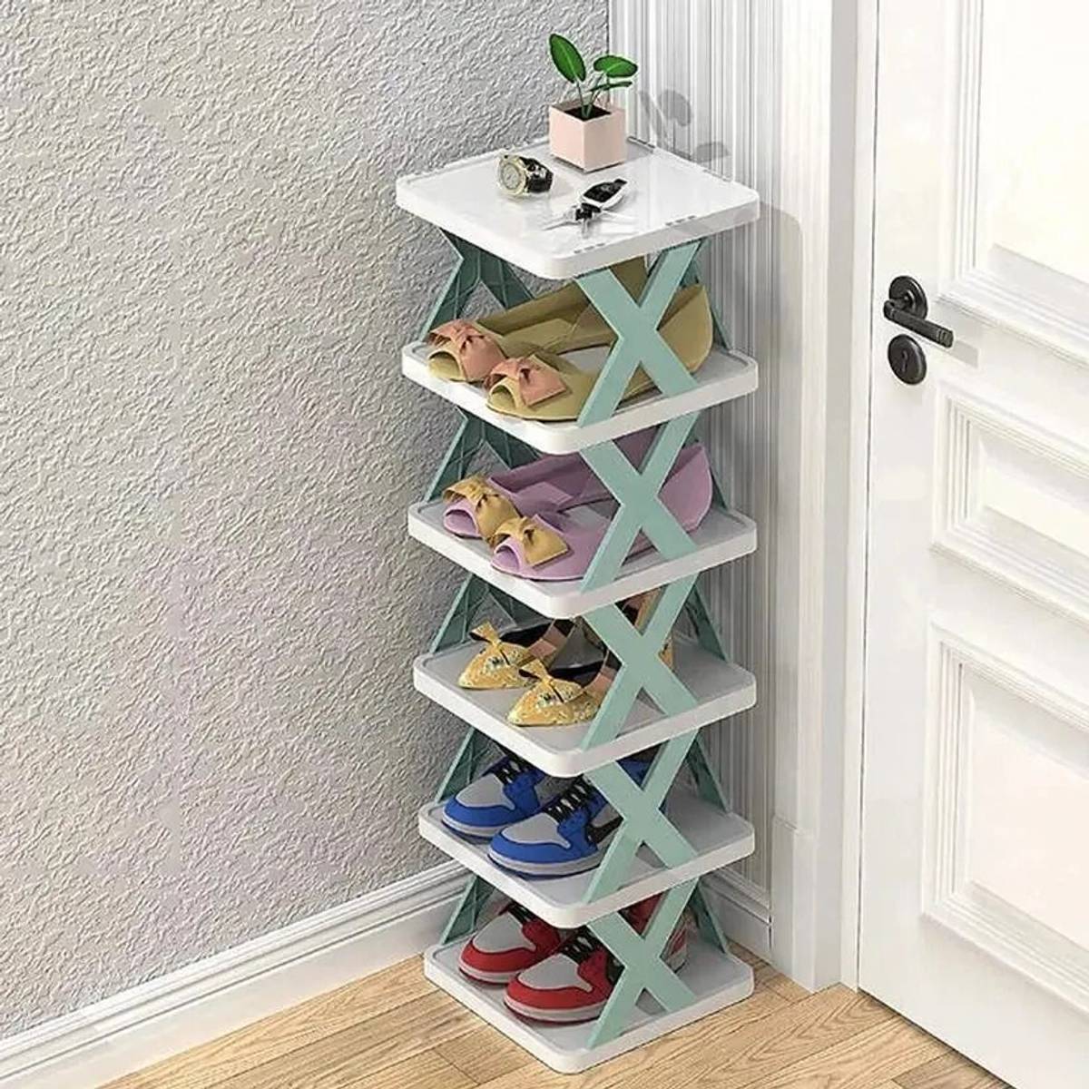 TEXON 5 LAYER FOLDABLE SHOE RACK Plastic Shoe Stand