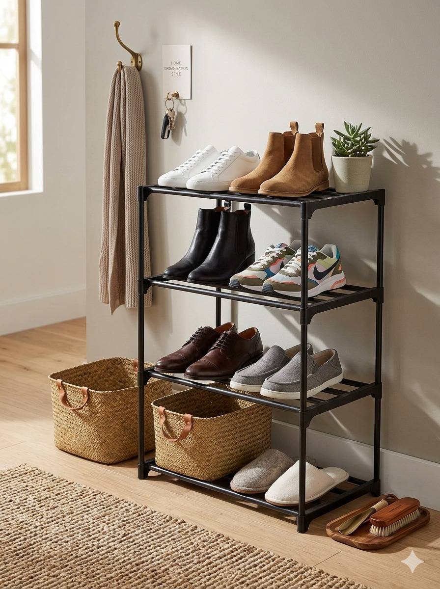 FoldFirst Plastic Shoe Rack