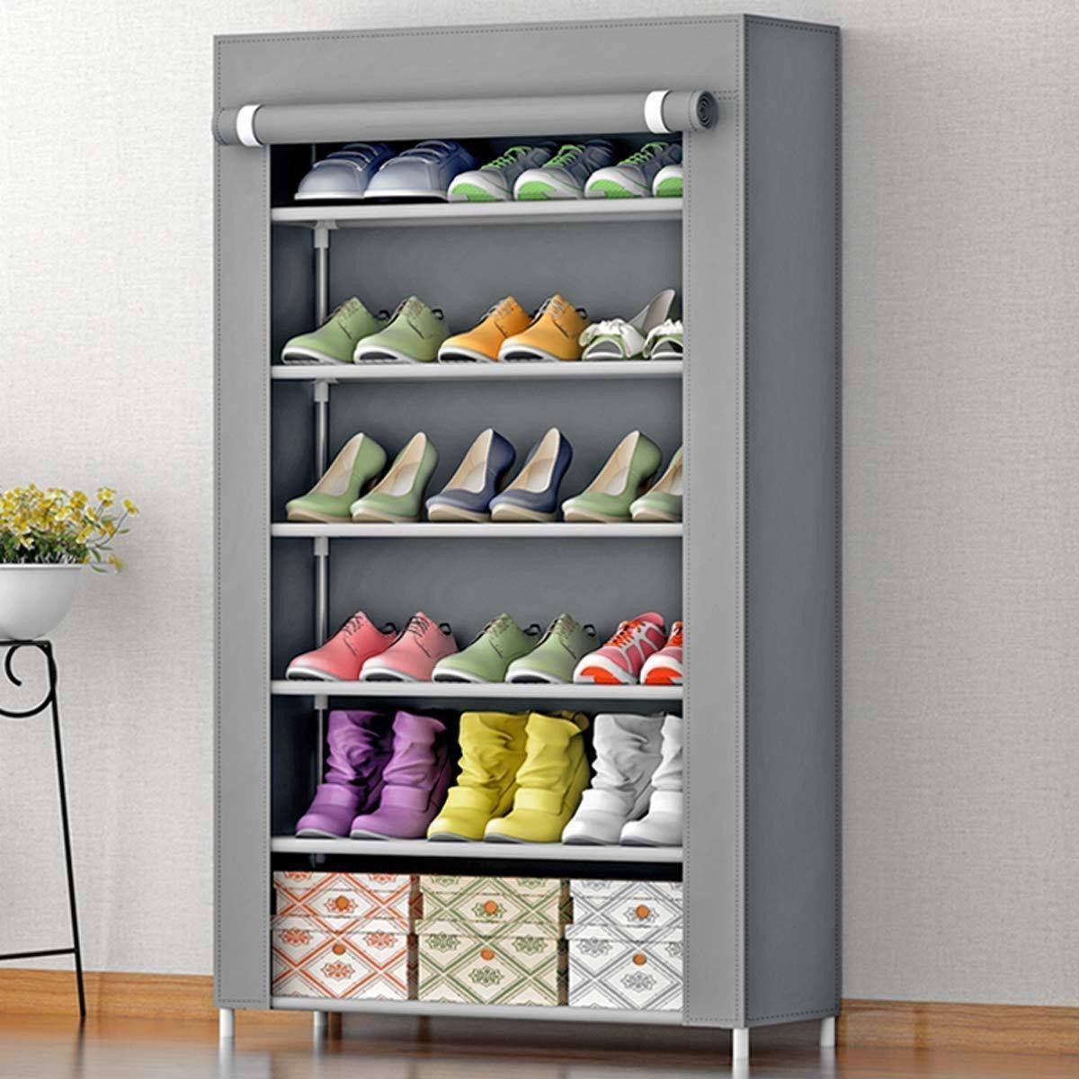 Hexzone Multipurpose Portable Shoe Rack for Home Storage, Easy to Move & Assemble Plastic Shoe Stand
