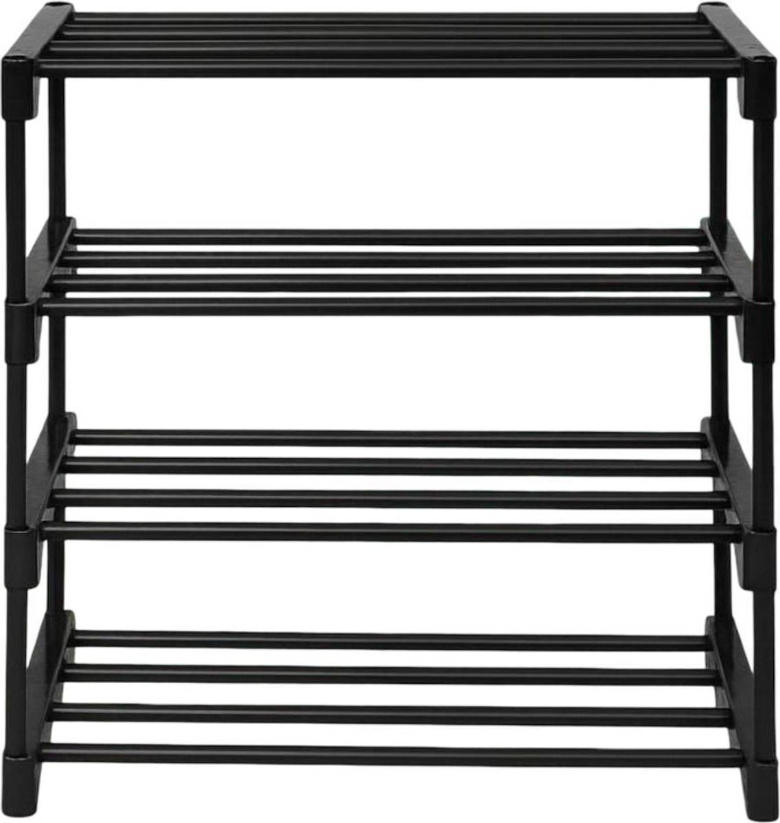FurniGully 4 layer Rack Plastic Collapsible Shoe Stand
