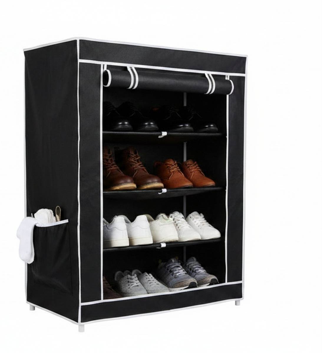 SoraChi A4 Black Plastic Shoe Stand