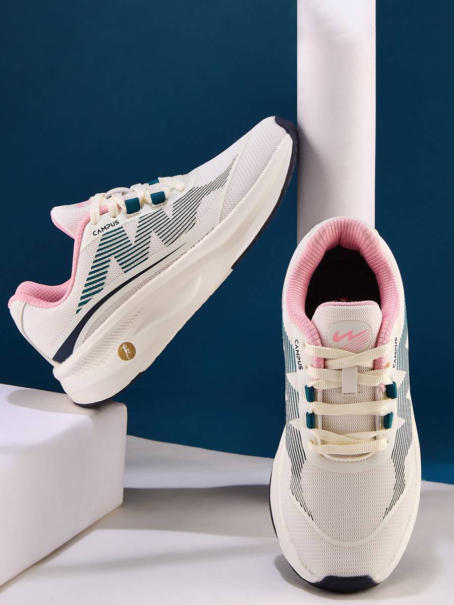 CAMPUS CIARA Women's Sports Shoes | Breathable Mesh Upper & Cushioned Insole | Lace-Up Running Shoes For Women