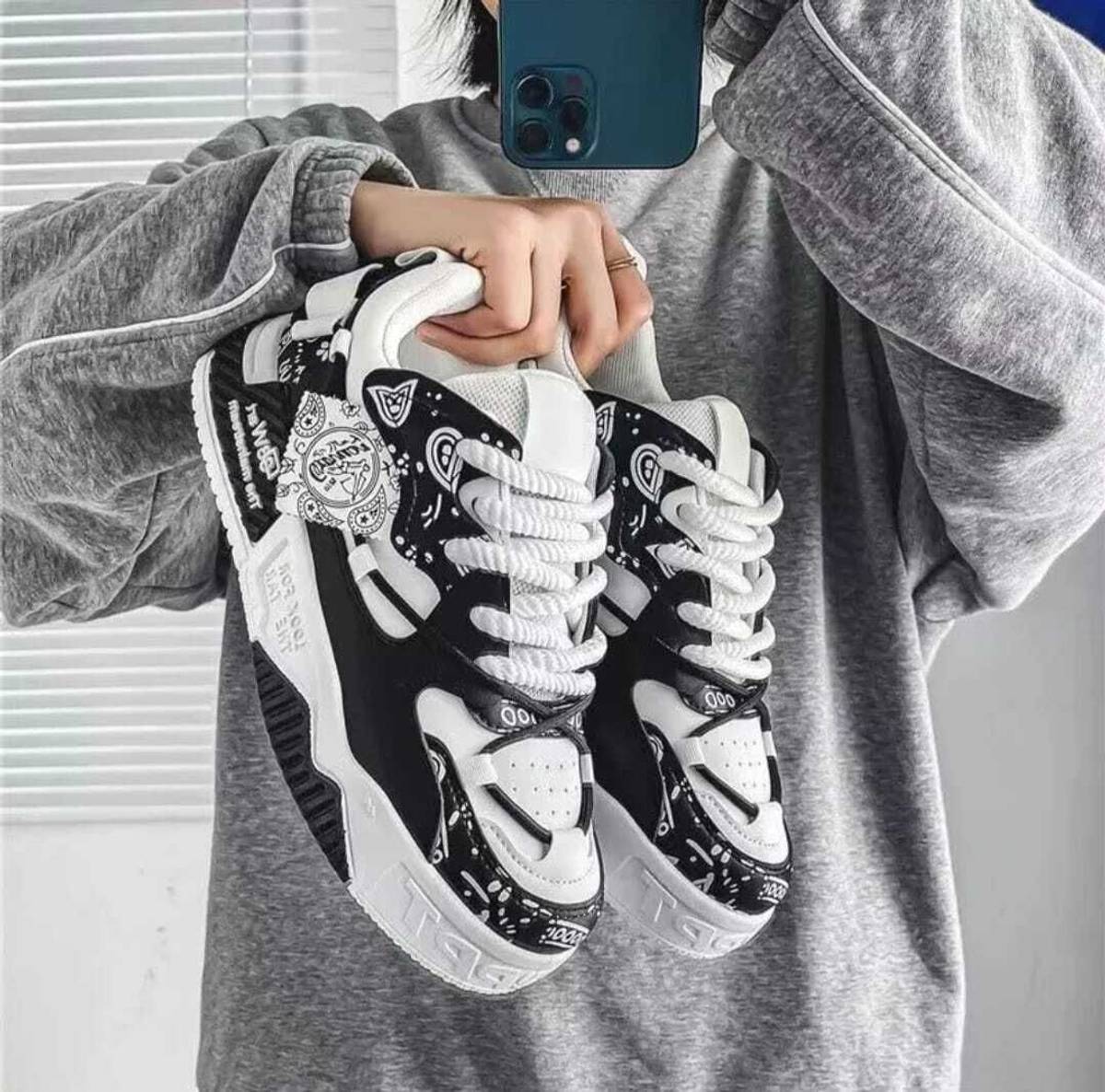BANT LEE sneakers, blue, white, casual, laced Sneakers For Unisex — photo 4
