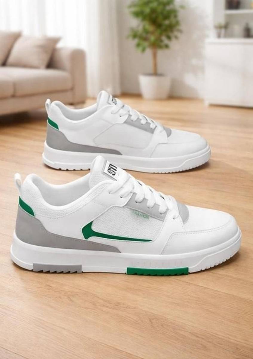 KEE5 KEE5 Men Stylish Casual Retro Sneakers Daily Use Comfortable White 7 UK/IND Sneakers For Men