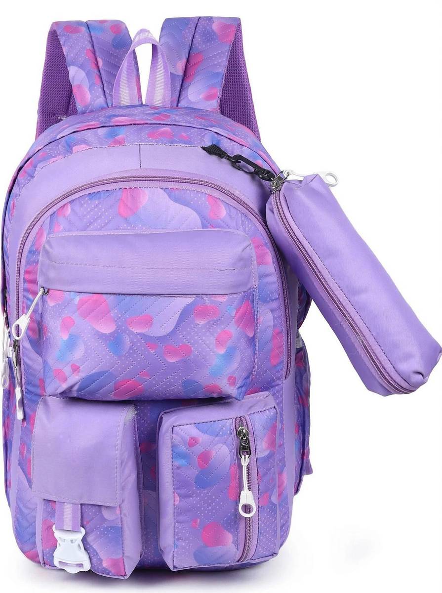 Baby Girl Medium Backpac 30L DESIGNER FLOWER PRINT School Backpack for Boys & Girls Waterproof Backpack